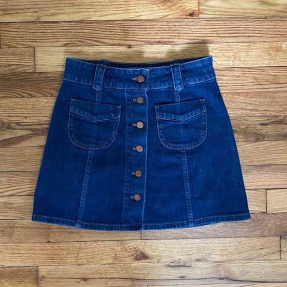 Madewell Pocket Patch Denim Mini Skirt - Picture 3 of 4